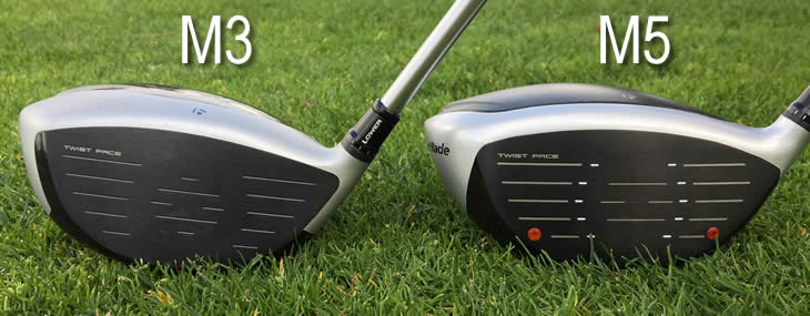 Các dấu tròn khắc trực tiếp trên các rãnh gậy driver taylormade m5, m6