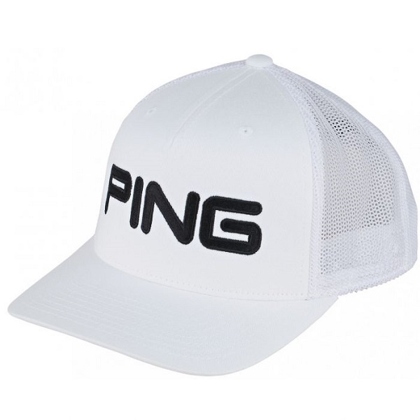 mũ Golf nam Ping Tour Mesh màu trắng vừa lịch thiệp, lại giúp khô ráo