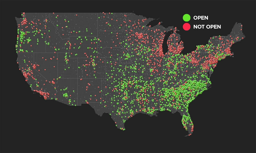 số liệu thống kê các sân golf đang hoạt động tại Mỹ