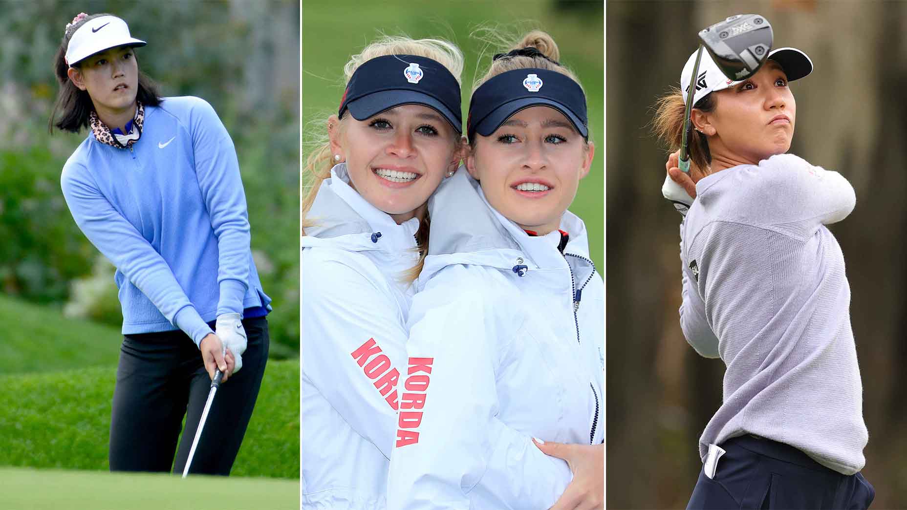 Michelle Wie (trái), chị em Jessica và Nelly Korda (giữa), và Lydia Ko tạo nên ba trong số những cốt truyện hay nhất để theo dõi tại giải US Women's Open 2021