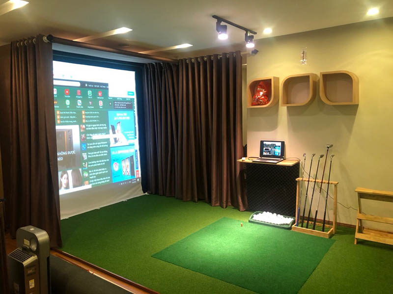 Phòng golf một màn hình khá phổ biến