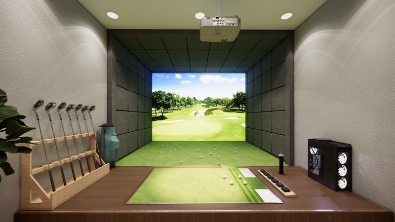 Phòng Golf 3D có nhiều máy móc, trang thiết bị quan trọng