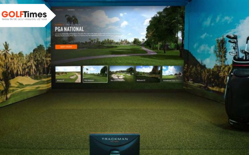Phòng golf 3D TRACKMAN cao cấp được các pro tin tưởng lựa chọn