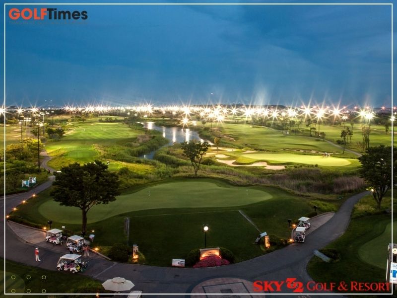 Vẻ đẹp của Sky72 Golf Club dưới hệ thống đèn chiếu sáng đêm