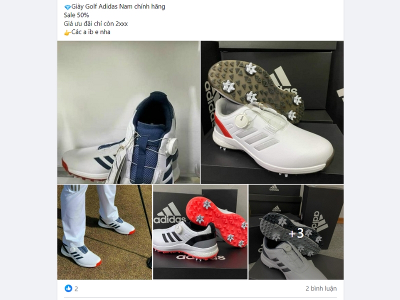 Giày golf Adidas tại Việt Nam bị làm giả rất nhiều, golfer cần thận trọng khi mua