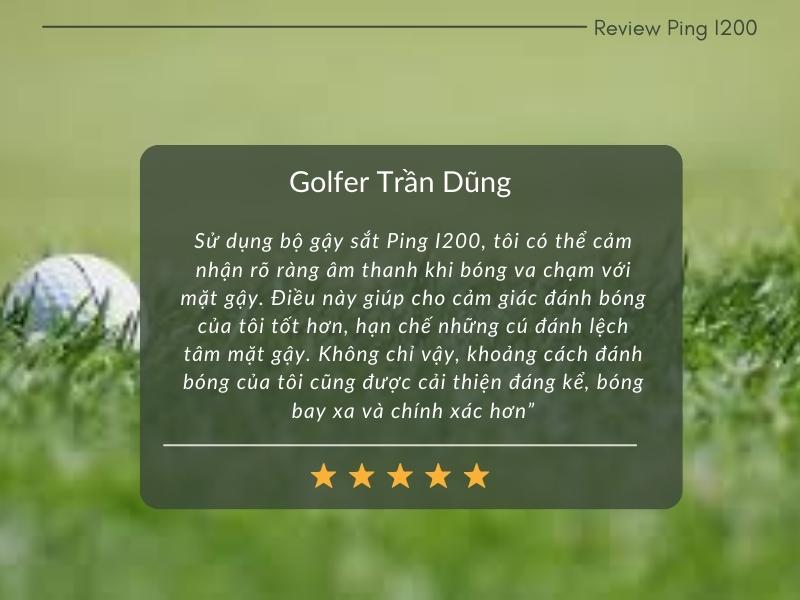 Golfer Trần Dũng chia sẻ về bộ gậy sắt Ping I200