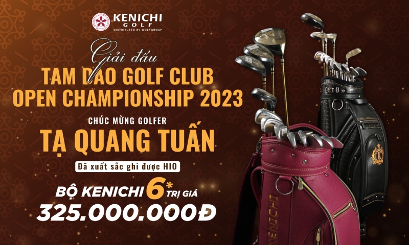 Giải đấu được tài trợ bởi thương hiệu gậy golf Kenichi Luxury Japan với trị giá lên đến 325 triệu VNĐ