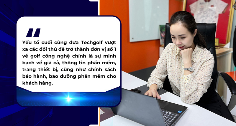 TGĐ Đinh Thị Quỳnh Trang chia sẻ về yếu tố giúp Techgolf khẳng định vị thế số 1 về golf công nghệ