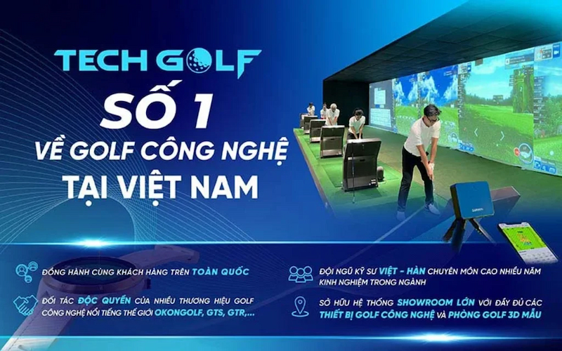 TechGolf là đơn vị hàng đầu trong lĩnh vực lắp đặt phòng golf 3D