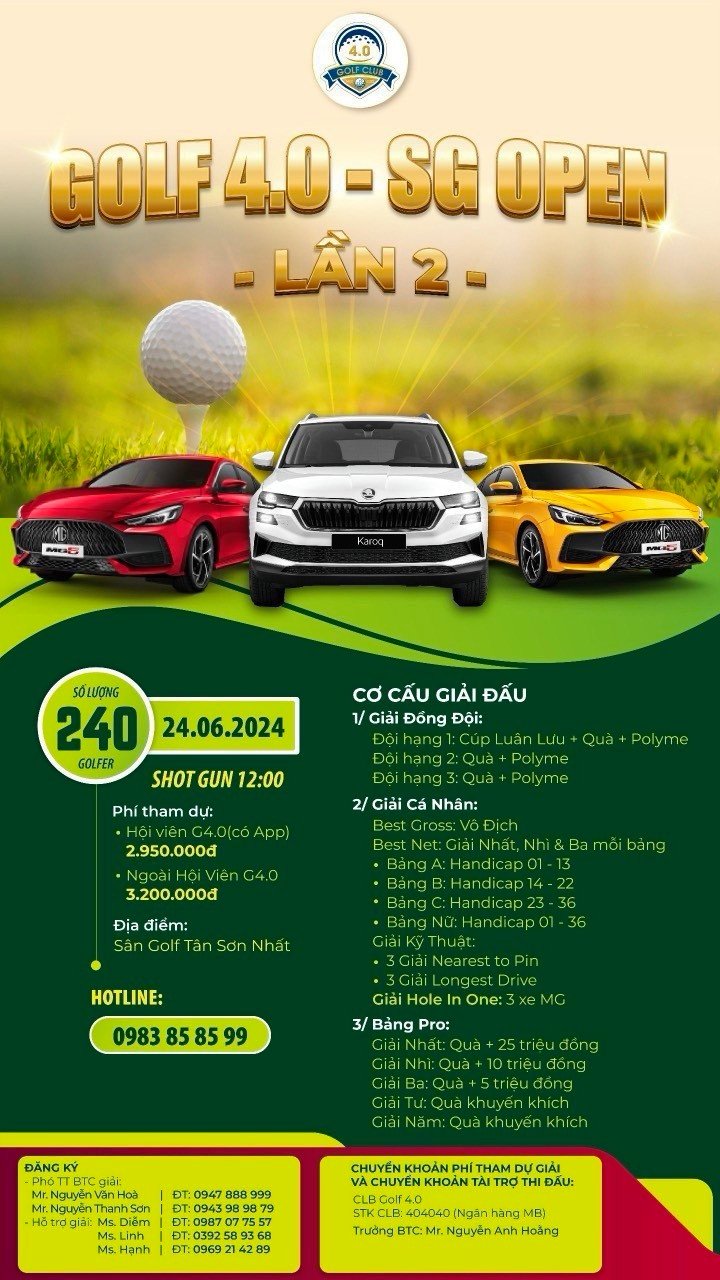 Giải Golf 4.0 - SG OPEN Lần 2-2024