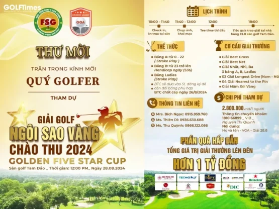 Giải Golf Ngôi sao vàng chào thu 2024 đầy sôi động gắn kết cộng đồng đam mê golf.