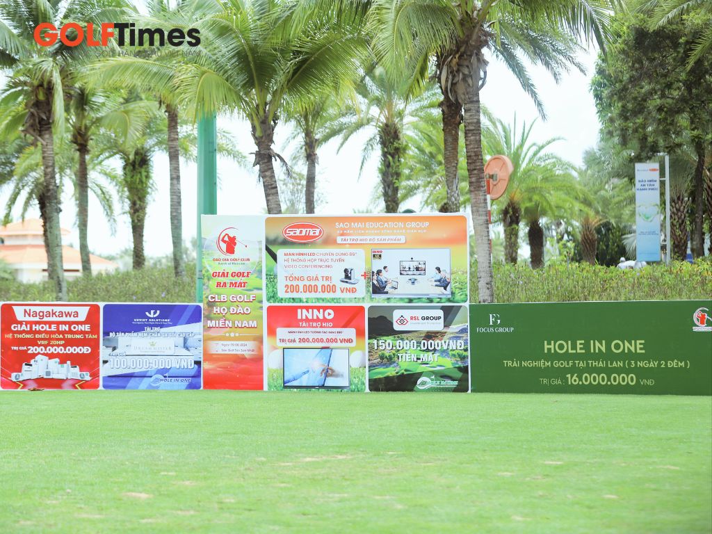 Ngập tràn HIO trị giá gần 1,5 tỷ đồng tại hố 8C được golfer Đào Thật ẵm sau cú HIO