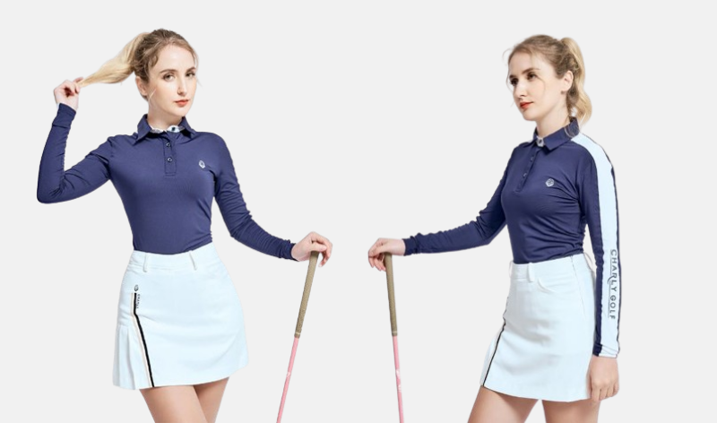 Chân váy golf chữ A thiết kế phần cạp cao ôm sát và xoè dần phần gấu