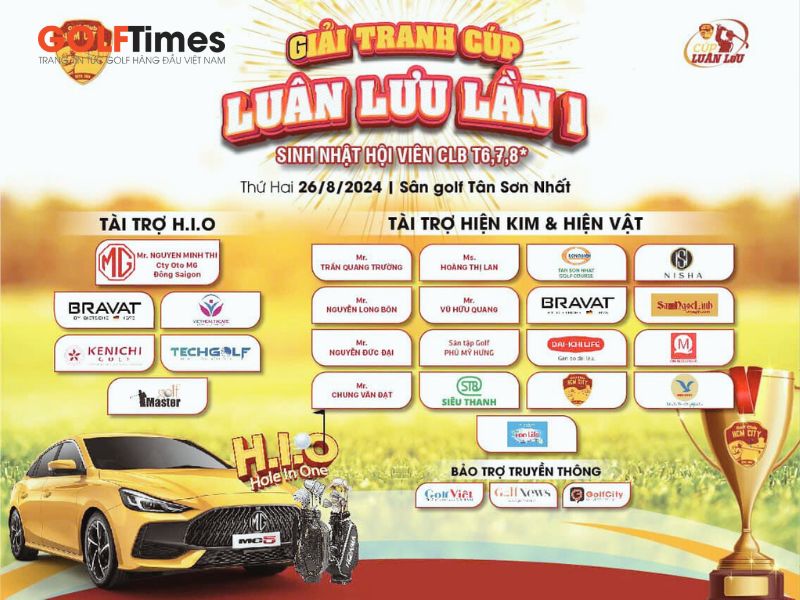 Giải tranh cúp luân lưu lần I tổ chức vào 26/08/2024 với quy mô 144 golfer