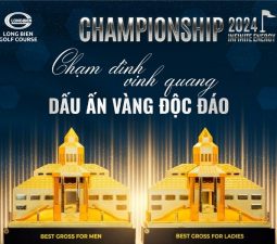 Cúp vô địch Long Bien Golf Course Championship 2024 mang tính biểu tượng được mạ vàng 24K