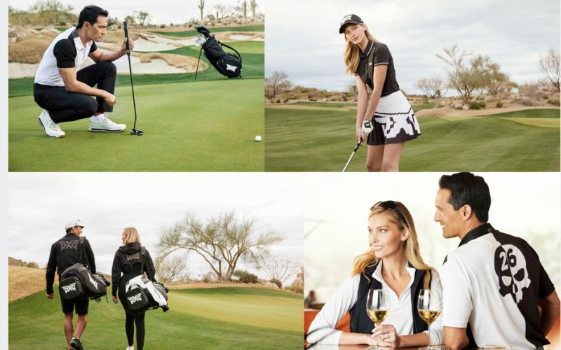 Các mẫu áo golf PXG là sử dụng chủ yếu các tone màu đen, xám, trắng làm chủ đạo