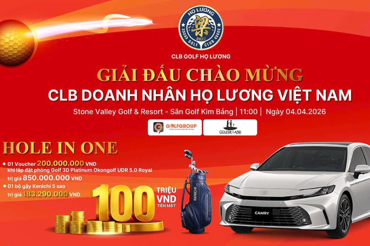Giải golf chào mừng CLB Doanh nhân họ Lượng Việt Nam ngay 04.04